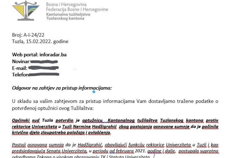 TUZILASTVO TK optuznica rektorica