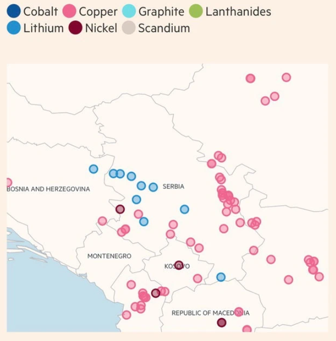 mapa litijum