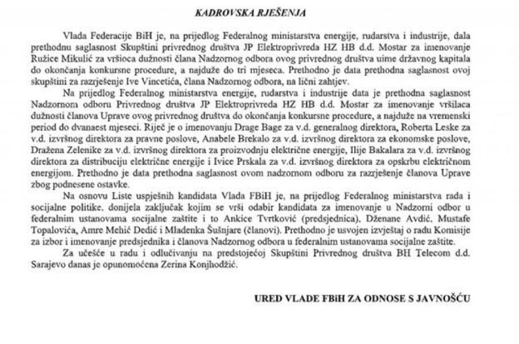 vlada fbih kadrovska ep gilja