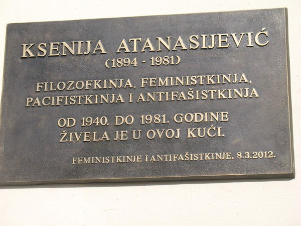 Spomen ploca Kseniji Atanasijevic