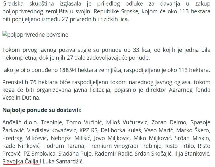 tekst raspodjela zemljista