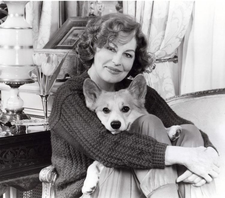 Ava Gardner and her Corgi