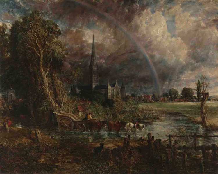 Salisbury Cathedral from the Meadows 1831