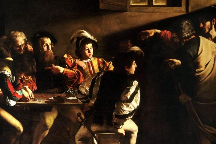 Caravaggio The Calling of Saint Matthew detail 1024x683