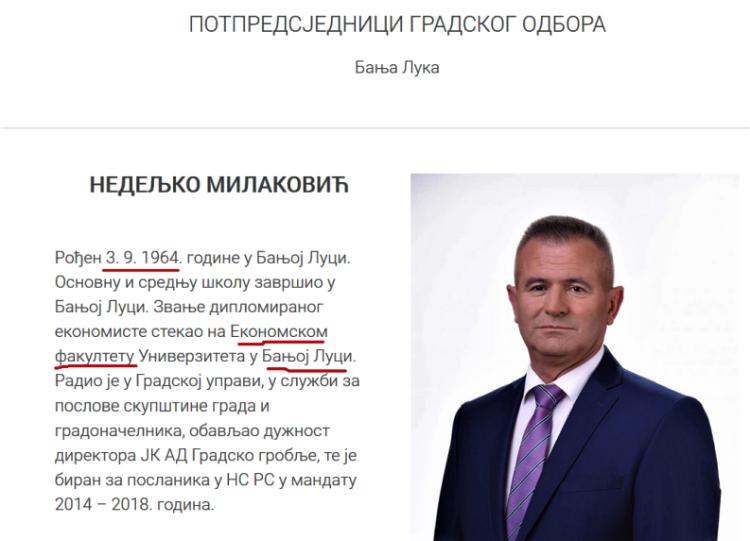 funkcioner dns a nedeljko milakovic diplomirao u beogradu za tri dana 696x373