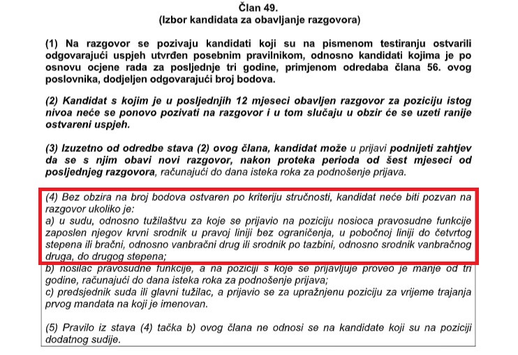 Pravilnik Ko se ne uzima u razmatranje