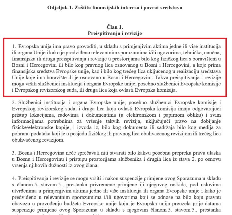 Sporazum EU BiH 1