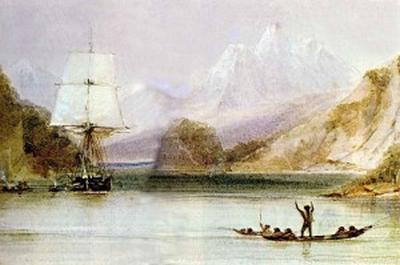 HMS Beagle by Conrad Martens 300x199