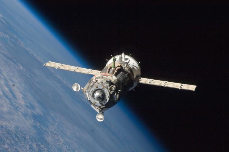 Soyuz TMA 19 spacecraft departs the ISS