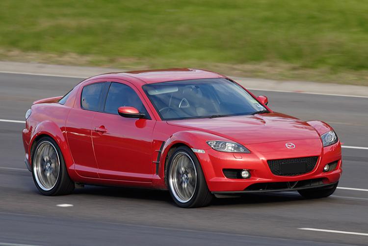 Mazda RX 8 on freeway